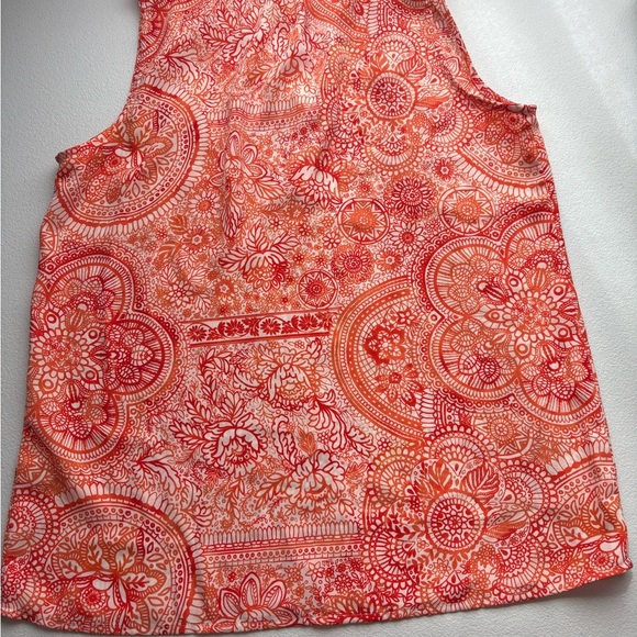 Cynthia Rowley Pink Sleeveless Tank Top with Intricate Patterns - Picture 5 of 5